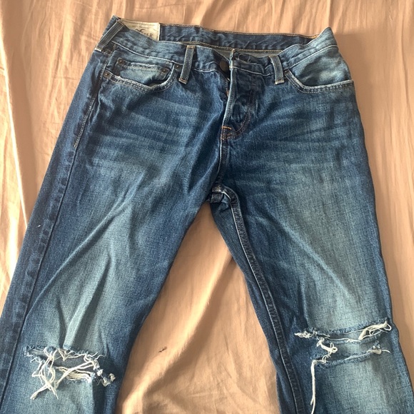 Hollister Mens Blue Denim Straight Jeans Size 30x32 Slightly Worn - Picture 1 of 6